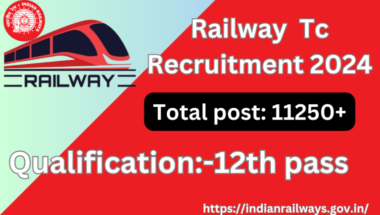 Railway TC Recruitment 2024 Updates Notofication Out For 11250 Posts Apply Online @indianrailways.gov.in